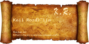 Keil Rozália névjegykártya