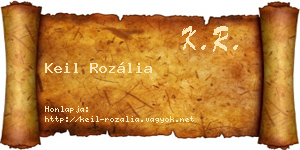 Keil Rozália névjegykártya